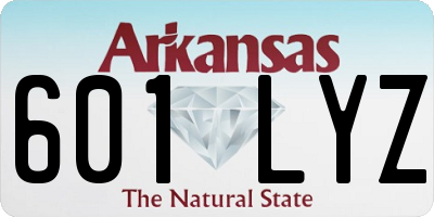 AR license plate 601LYZ