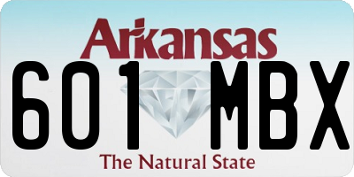AR license plate 601MBX