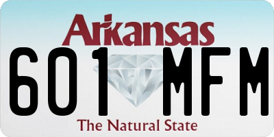 AR license plate 601MFM