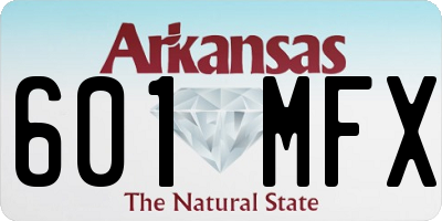 AR license plate 601MFX