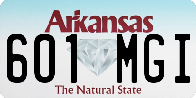 AR license plate 601MGI