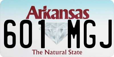 AR license plate 601MGJ