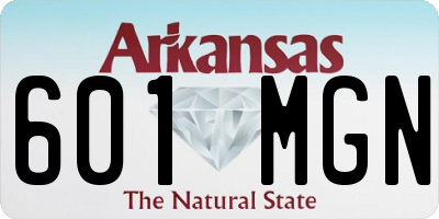 AR license plate 601MGN