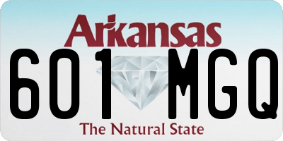 AR license plate 601MGQ