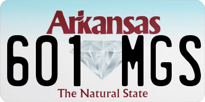 AR license plate 601MGS