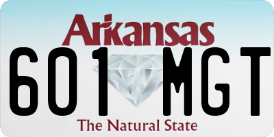 AR license plate 601MGT
