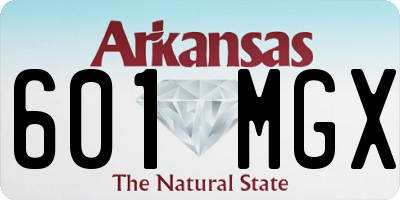 AR license plate 601MGX