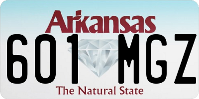 AR license plate 601MGZ