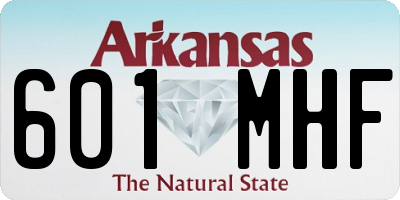 AR license plate 601MHF