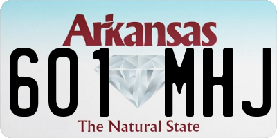 AR license plate 601MHJ