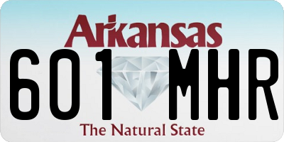 AR license plate 601MHR