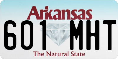 AR license plate 601MHT