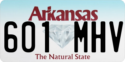 AR license plate 601MHV