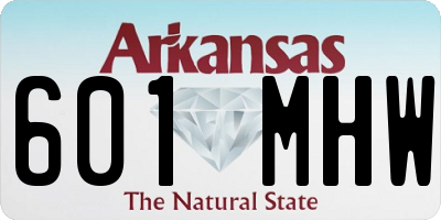 AR license plate 601MHW