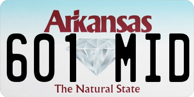 AR license plate 601MID
