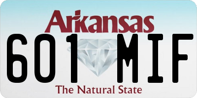 AR license plate 601MIF