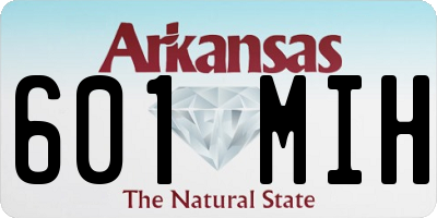 AR license plate 601MIH