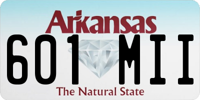 AR license plate 601MII