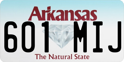 AR license plate 601MIJ
