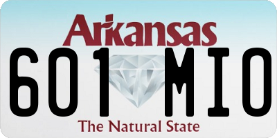 AR license plate 601MIO