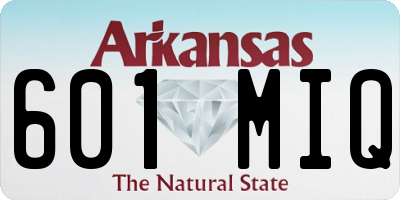 AR license plate 601MIQ