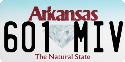 AR license plate 601MIV