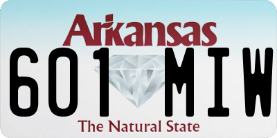 AR license plate 601MIW