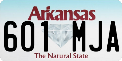 AR license plate 601MJA