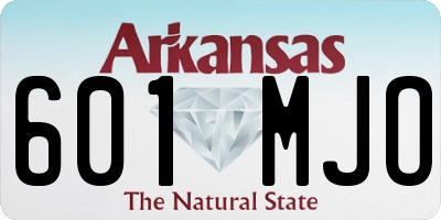AR license plate 601MJO