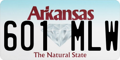 AR license plate 601MLW