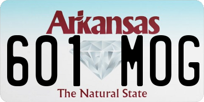 AR license plate 601MOG
