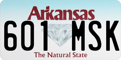 AR license plate 601MSK