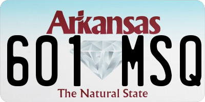 AR license plate 601MSQ