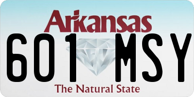 AR license plate 601MSY