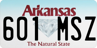 AR license plate 601MSZ