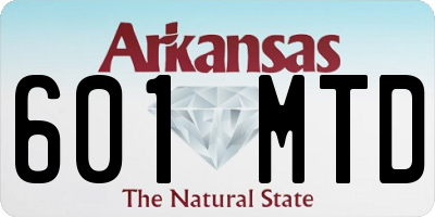 AR license plate 601MTD