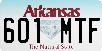 AR license plate 601MTF