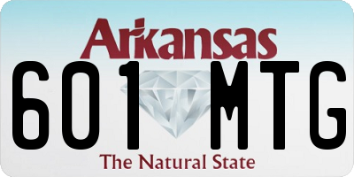 AR license plate 601MTG