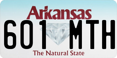 AR license plate 601MTH