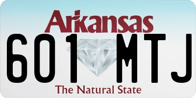 AR license plate 601MTJ