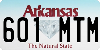 AR license plate 601MTM