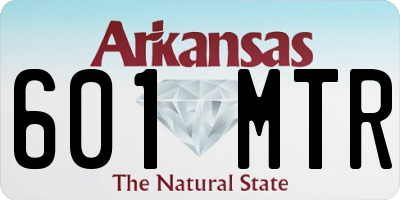 AR license plate 601MTR