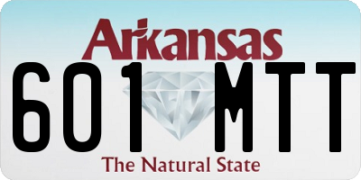 AR license plate 601MTT