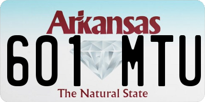 AR license plate 601MTU