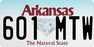 AR license plate 601MTW