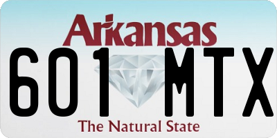 AR license plate 601MTX