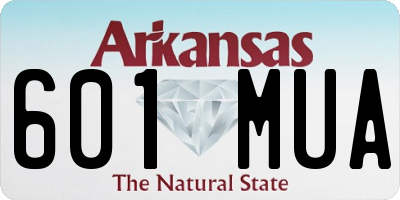 AR license plate 601MUA