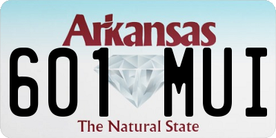 AR license plate 601MUI