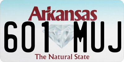 AR license plate 601MUJ