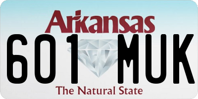 AR license plate 601MUK